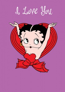 Betty Boop I Love You - Greeting Card